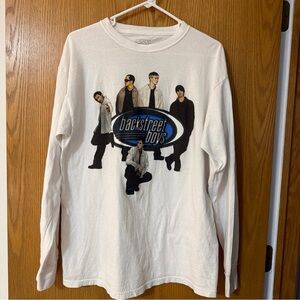 Backstreet Boys Graphic White Long Sleeve Tee boy band